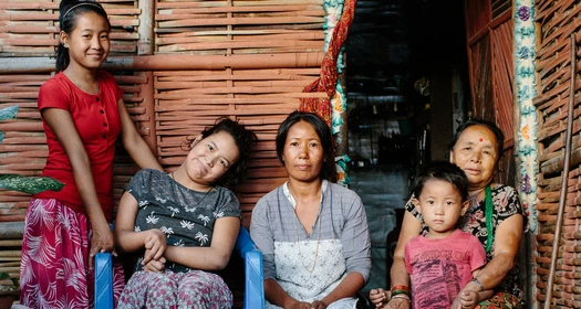 Family in Nepal Family in front of their house participating in Leprosy Post-Exposure Prophylaxis (LPEP) Program in Nepal