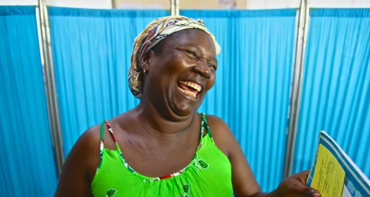 Hypertension patient in Ghana Image of a female hypertension patient in Ghana in a healthcare location